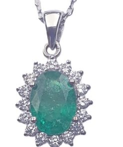 DIAMOND EMERALD NECKLACE