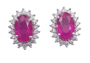 DIAMOND RUBY EARRINGS