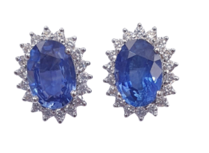 DIAMOND SAPPHIRE EARRINGS