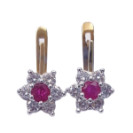 DIAMOND RUBY EARRINGS
