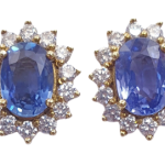 DIAMOND SAPPHIRE EARRINGS