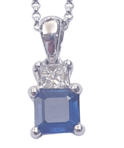 DIAMOND SAPPHIRE NECKLACE