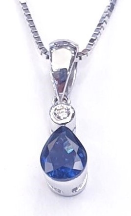 DIAMOND SAPPHIRE NECKLACE