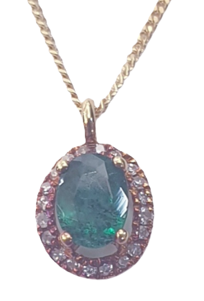 DIAMOND EMERALD NECKLACE