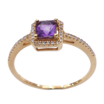 DIAMOND AMATHYST RING