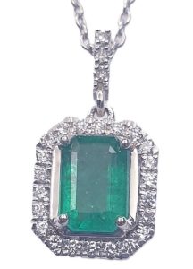 DIAMOND EMERALD NECKLACE