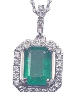 DIAMOND EMERALD NECKLACE