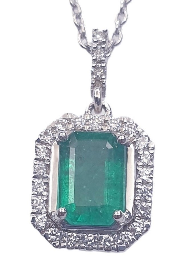 DIAMOND EMERALD NECKLACE