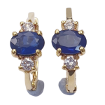 DIAMOND SAPPHIRE EARRINGS