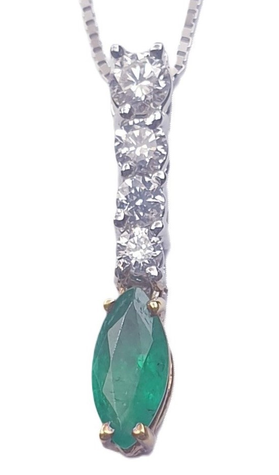 DIAMOND EMERALD NECKLACE