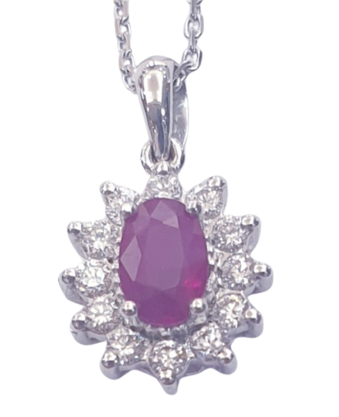 DIAMOND RUBY NECKLACE