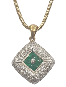 DIAMOND EMERALD NECKLACE
