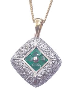 DIAMOND EMERALD NECKLACE