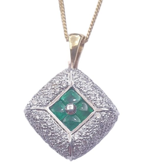 DIAMOND EMERALD NECKLACE