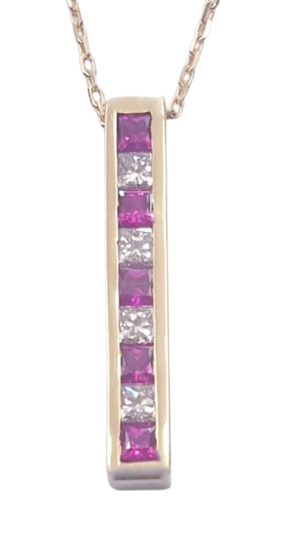 DIAMOND RUBY NECKLACE