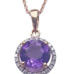 DIAMOND AMATHYST NECKLACE