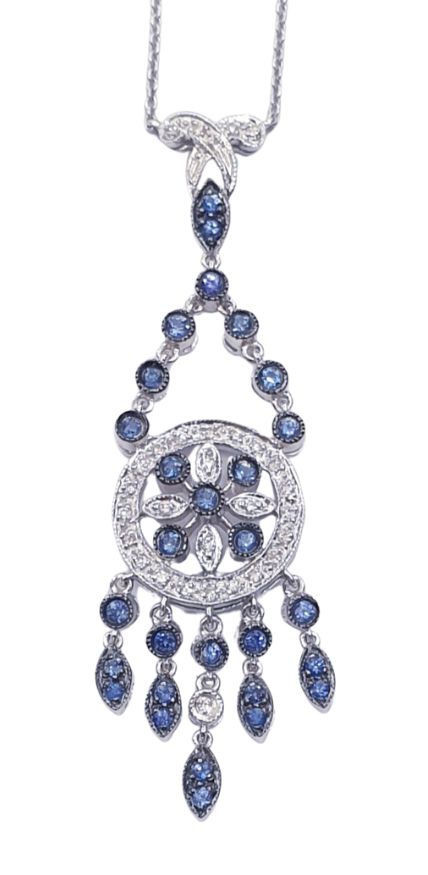 SAPPHIRE DIAMOND NECKLACE