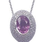 PINK SAPPHIRE DIAMOND NECKLACE