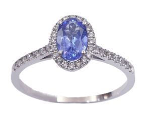 TANZANITE DIAMOND RING