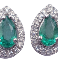 DIAMOND EMERALD EARRINGS