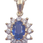 DIAMOND SAPPHIRE NECKLACE