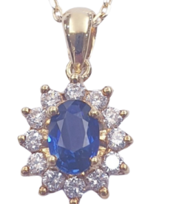DIAMOND SAPPHIRE NECKLACE
