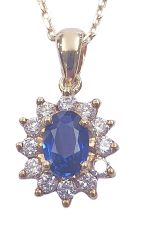 DIAMOND SAPPHIRE NECKLACE