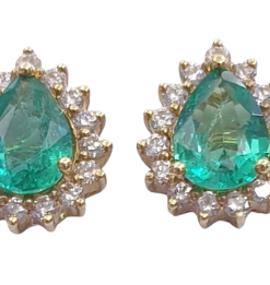 DIAMOND EMERALD EARRINGS