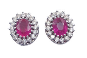 DIAMONDS RUBY EARRINGS