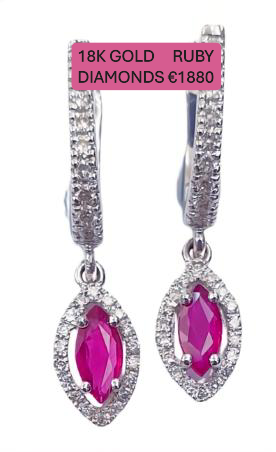 DIAMOND RUBY EARRINGS