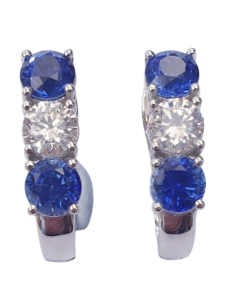 DIAMOND SAPPHIRE EARRINGS