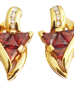 DIAMOND GARNET EARRINGS