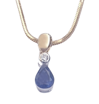 DIAMOND SAPPHIRE NECKLACE