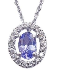 DIAMOND TANZANITE NECKLACE