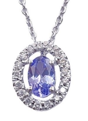 DIAMOND TANZANITE NECKLACE