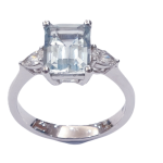DIAMOND AQUAMARINE RING