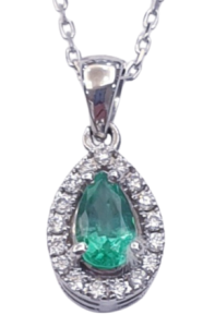 DIAMOND EMERALD NECKLACE