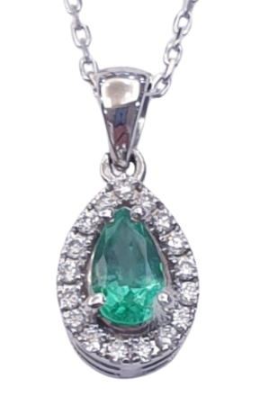 DIAMOND EMERALD NECKLACE