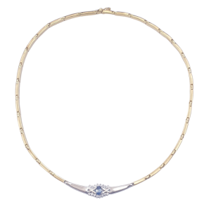 DIAMOND SAPPHIRE NECKLACE