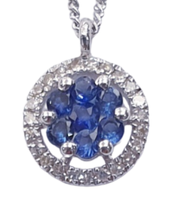 DIAMOND SAPPHIRE NECKLACE