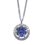 DIAMOND SAPPHIRE NECKLACE