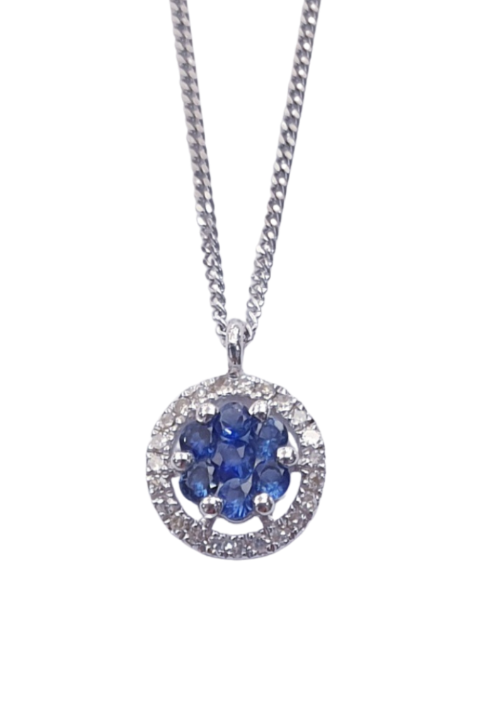 DIAMOND SAPPHIRE NECKLACE