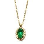 DIAMOND EMERALD NECKLACE