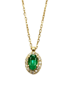 DIAMOND EMERALD NECKLACE