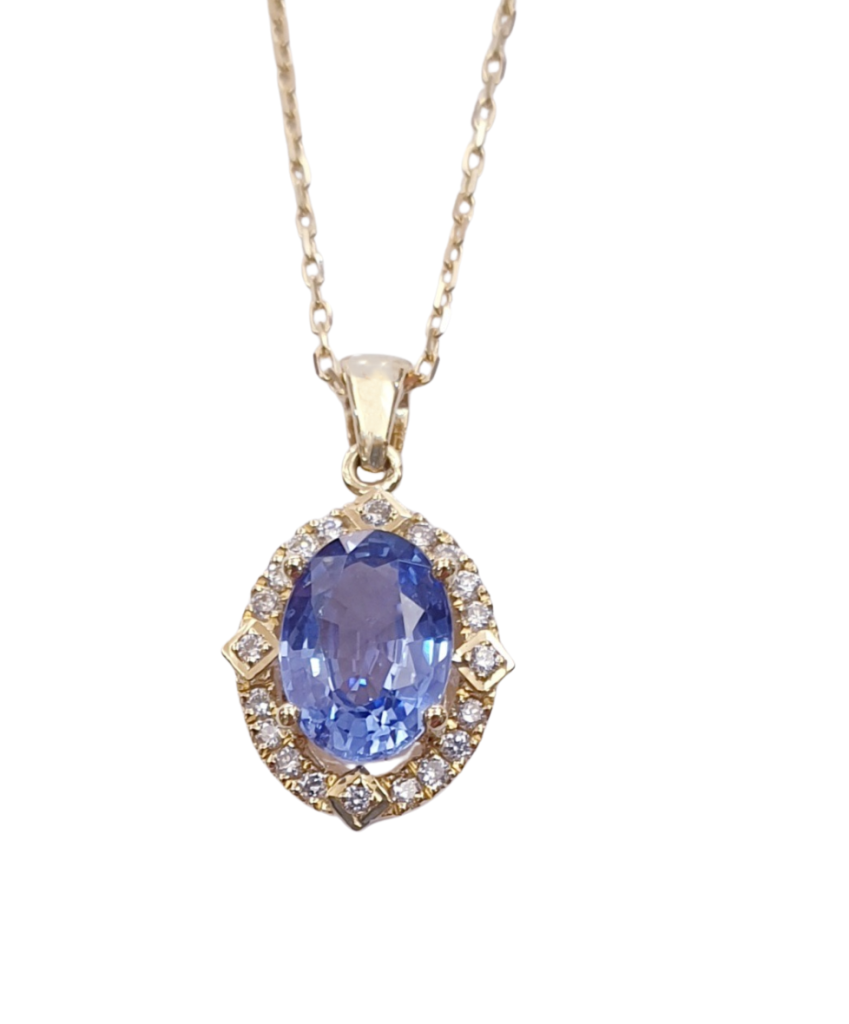 DIAMOND SAPPHIRE NECKLACE