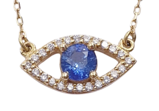 DIAMOND SAPPHIRE NECKLACE