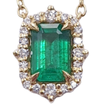 DIAMOND EMERALD NECKLACE