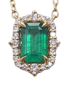 DIAMOND EMERALD NECKLACE