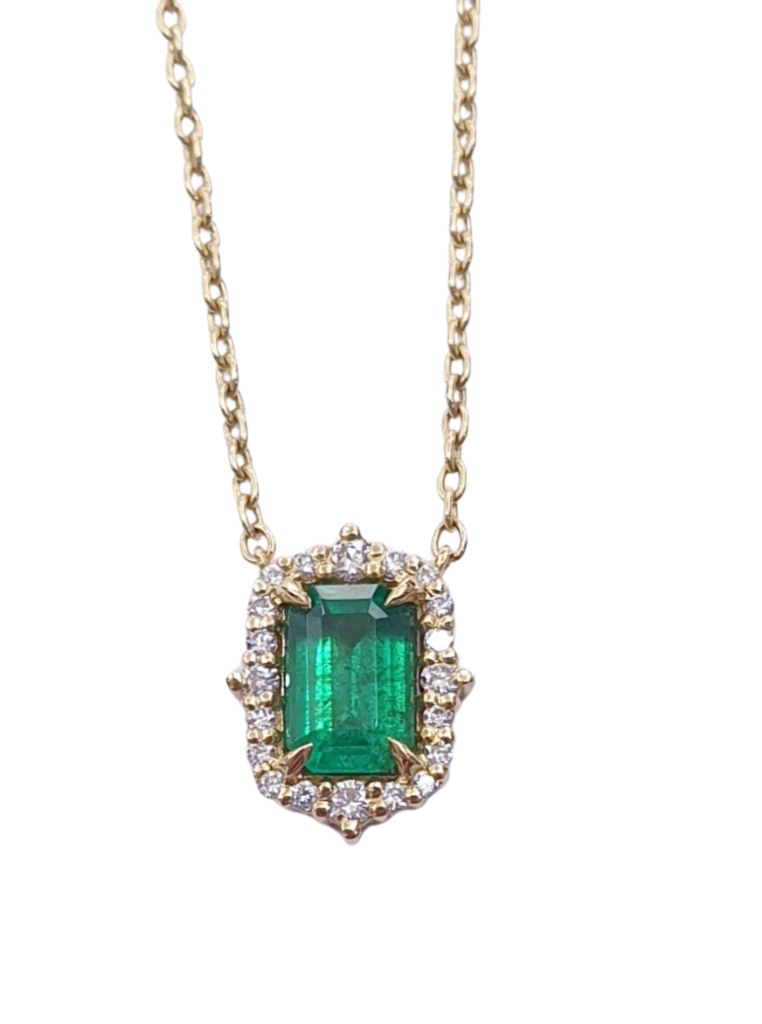 DIAMOND EMERALD NECKLACE