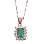 DIAMOND EMERALD NECKLACE